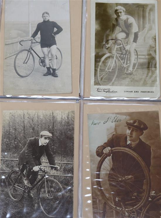 Three postcard albums relating to cycling and cyclists